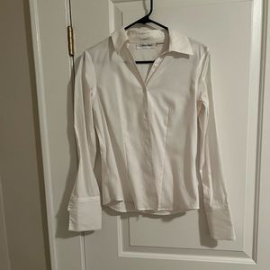Calvin Klein womens white blouse